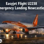 easyjet flight u2238 emergency landing newcastle